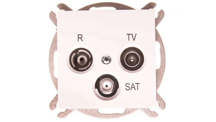 Sentia Gniazdo antenowe RD/TV/SAT przelotowe 10dB białe 1461-10