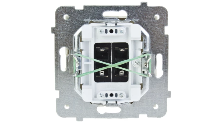 AS Gniazdo głośnikowe podwójne ecru GG-2G/m/27