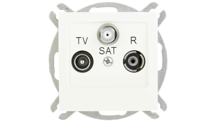 AS Gniazdo antenowe RTV-SAT końcowe ecru GPA-GS/m/27