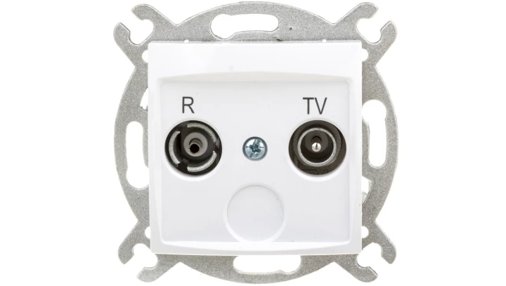 CARLA Gniazdo antenowe R-TV końcowe białe 1752-10