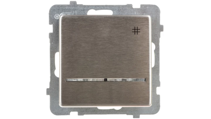 SONATA Łącznik krzyżowy z podświetleniem stal inox ŁP-4RMS/m/37