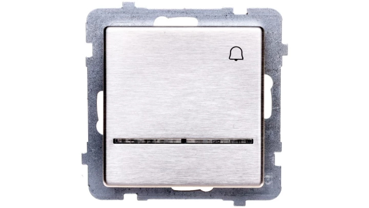 SONATA Przycisk /dzwonek/ z podświetleniem stal inox ŁP-6RMS/m/37