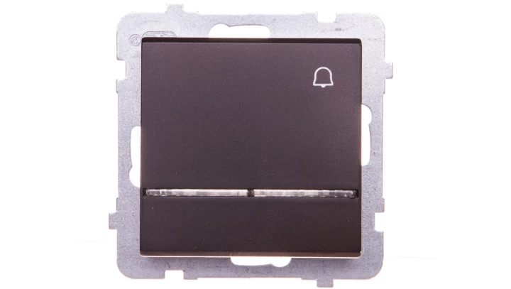 SONATA Przycisk /dzwonek/ z podświetleniem czekoladowy metalik ŁP-6RS/m/40