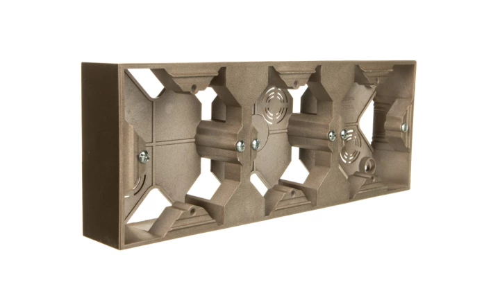 IMPRESJA Puszka natynkowa potrójna złoty metalik PNP-3Y/28