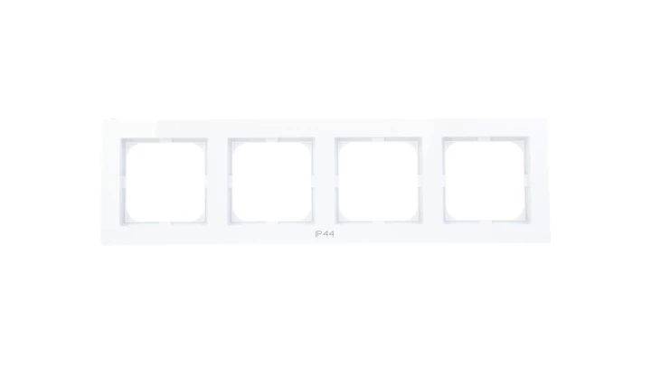 AS Ramka poczwórna do łączników IP44 biała RH-4G/00
