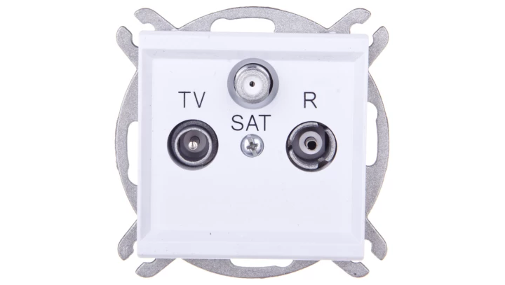 SONATA Gniazdo antenowe RTV-SAT końcowe białe GPA-RS/m/00