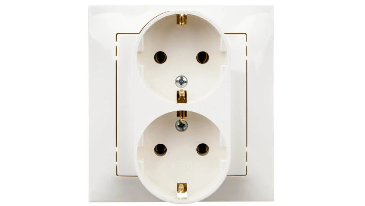 IMPRESJA Gniazdo podwójne z/u Schuko ecrue GP-2YS/27