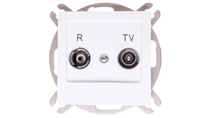 AS Gniazdo antenowe RTV zakończeniowe 10dB białe GPA-10GPZ/m/00