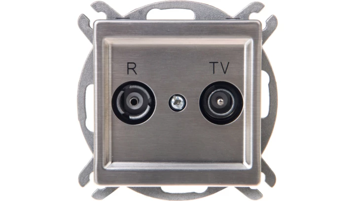 SONATA Gniazdo antenowe RTV przelotowe 14dB stal inox GPA-14RMP/m/37