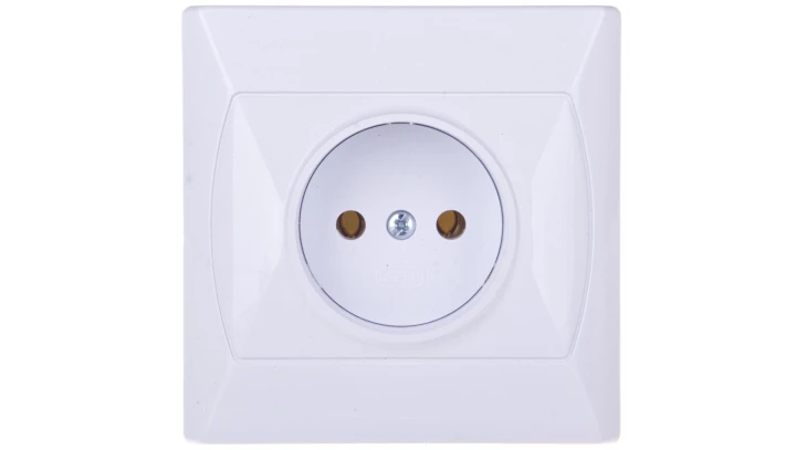 AKCENT Gniazdo pojedyncze b/u białe GP-1A/00