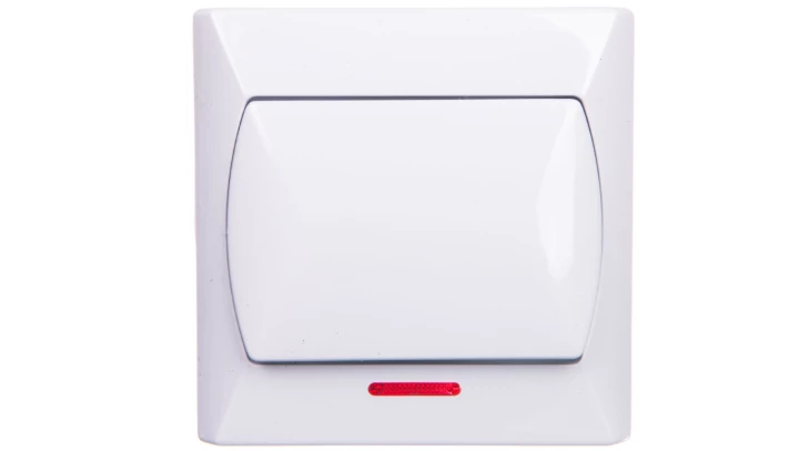 AKCENT Łącznik pojedynczy z podświetleniem biały ŁP-1AS/00