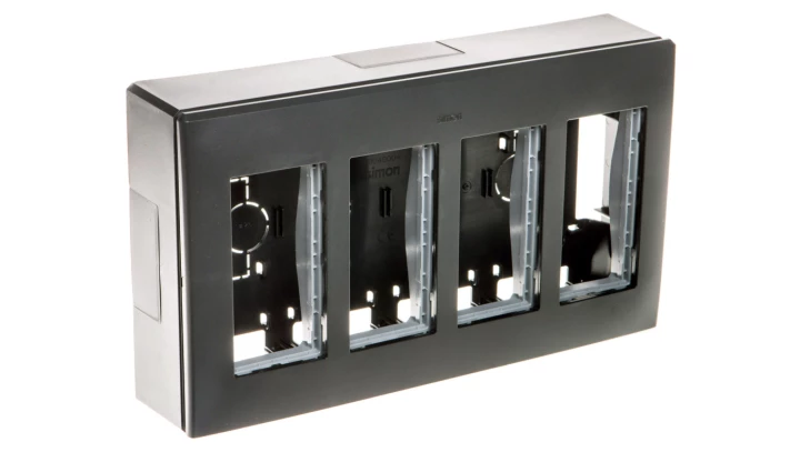 Simon Connect Obudowa natynkowa S500 4-modułowa 8x K45 kompletna szary grafit 51000004-038