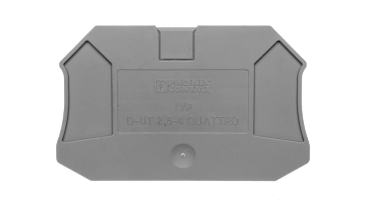 Ściana końcowa 2,2x65,4x47,5mm szara D-UT 2,5/4-QUATTRO 3047170