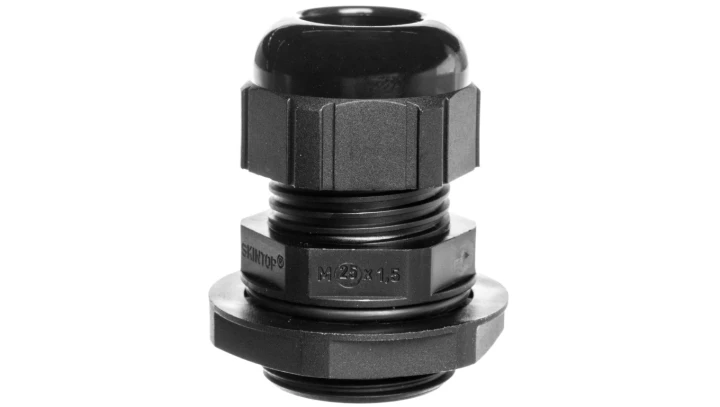 Dławnica kablowa M25 z tworzywa czarna z nakrętką IP69k SIRIUS ACT 3SU1900-0HH10-0AA0
