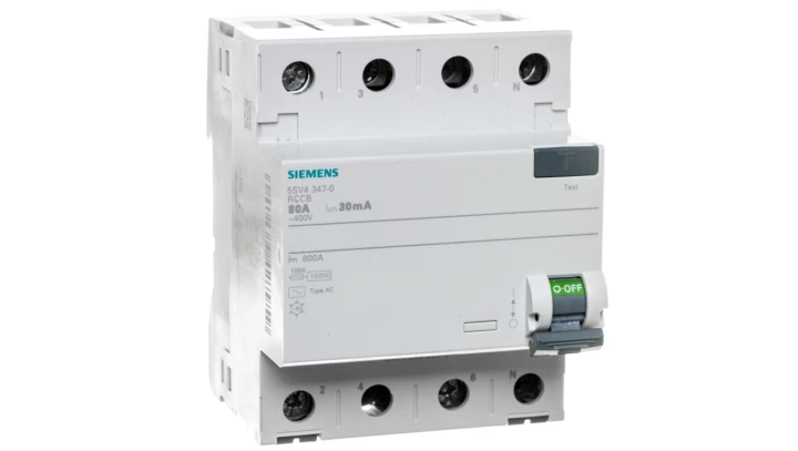 Wyłącznik różnicowoprądowy 4P 80A 0,03A Typ AC 30mA 400V SENTRON 5SV4347-0