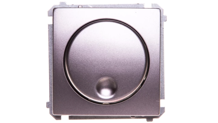 Simon Basic Ściemniacz naciskowo obrotowy (moduł) 20-500W 230V stal inox BMS9T.01/21