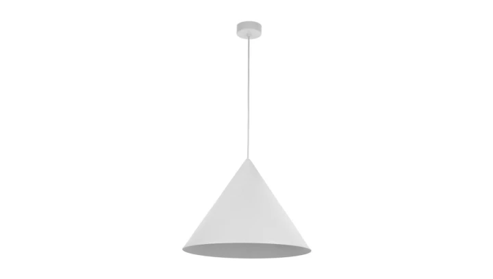 Lampa wisząca CONO WHITE, pojedyncza w kolorze białym, klosz stożkowy Ø46cm, gwint E27 10010 TK Lighting