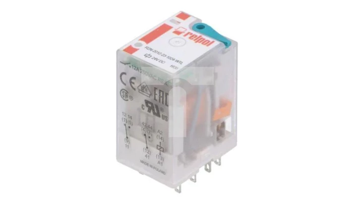 R2N2012231024WTL Przekaźnik: elektromagnetyczny DPDT Ucewki: 24VDC 12A/250VAC