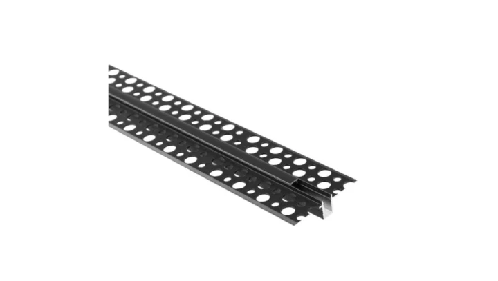 Profil GPW02 podtynkowy czarny + klosz czarny 2m