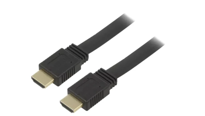Przewód HDMI™ Slim o dużej szybkości transmisji z Ethernetem, 2m, czarny, 61279
