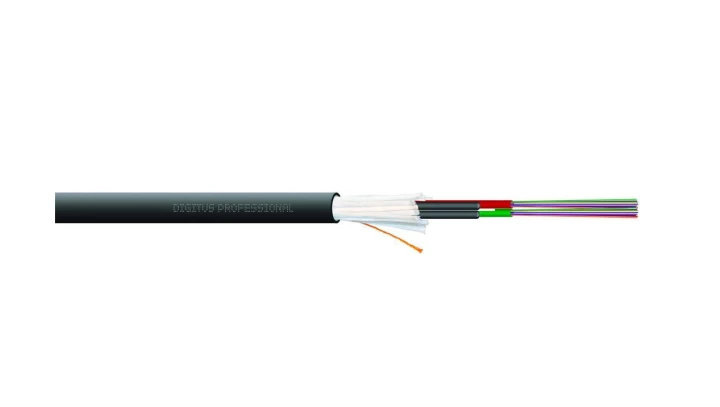 Kabel światłowodowy uniwersalny 24 włókna (2x12) SM 9/125 G652D 1500N LS0H Dca czarny DK-39242-U /bębnowy/