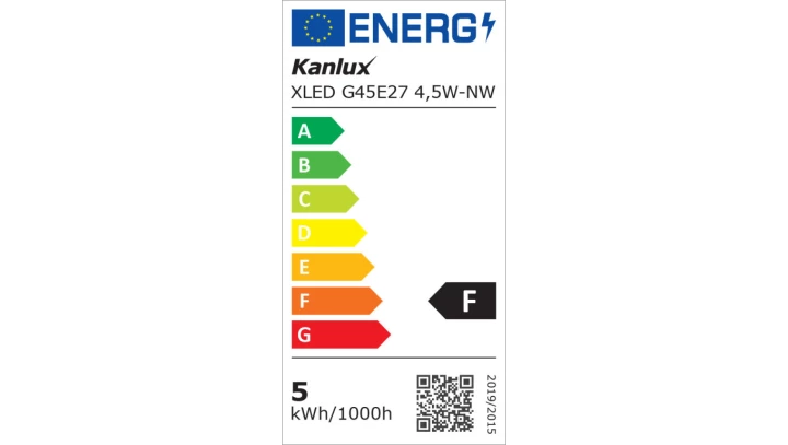 Kanlux żarówka led XLED G45 E27 4,5W NW neutralna biała, 4000K, 470lm, filament, kulka mleczna