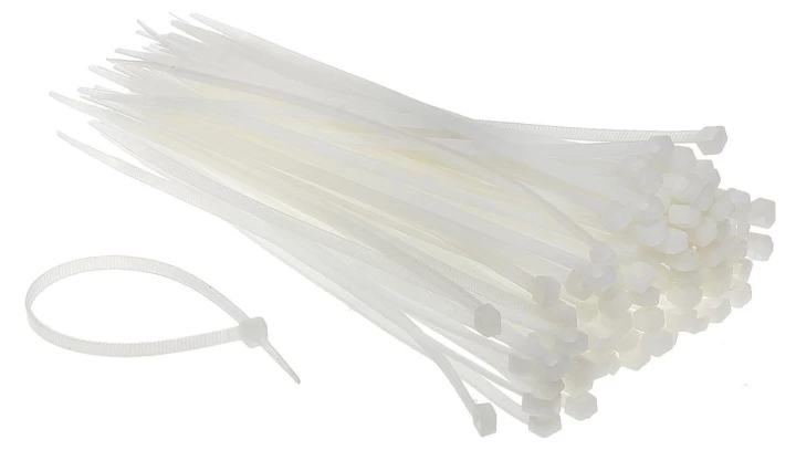 Opaski zaciskowe 4,5mm/300mm białe 100szt