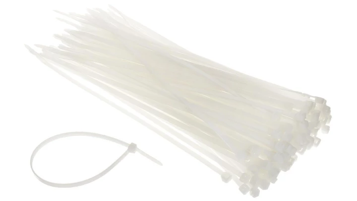 Opaski kablowe zaciskowe 4,2mm/250mm białe 100szt
