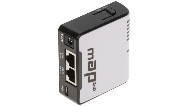 Router WiFi RBmAP2n, 2,4GHz, 2x RJ45 100Mb/s, 1x microUSB MikroTik mAP