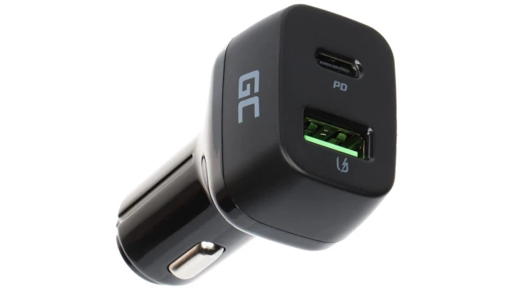 Samochodowa Ładowarka Green Cell USB-C 48W (Power Delivery 30W, QC 3.0)