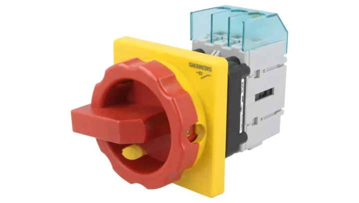 Rozłącznik główny/awaryjny 3P 16A 7,5kW AC23A 400V montaż tablicowy otwór centralny 22.5 mm pokrętło 3LD3054-0TK53