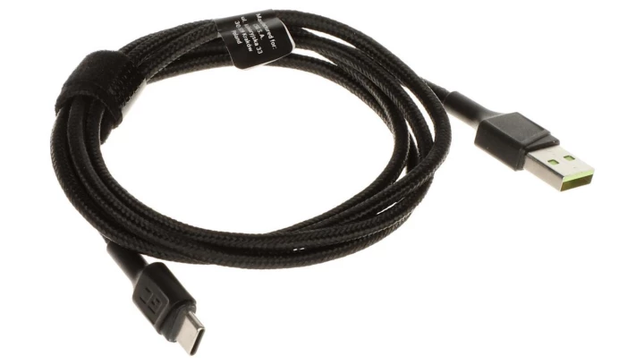 GREEN CELL Kabel USB 2.0 typ-C / A (wtyk / wtyk) Quick Charge 3.0 PowerStream czarny 1,2m