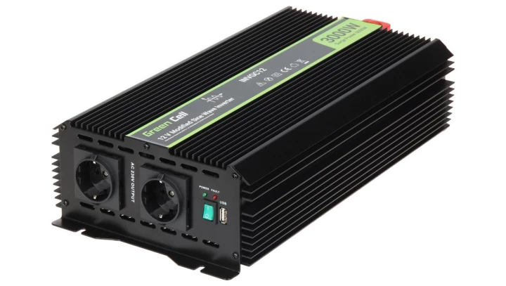 Przetwornica napięcia Inwerter Green Cell PRO 12V na 230V 3000W/6000W Modyfikowana sinusoida