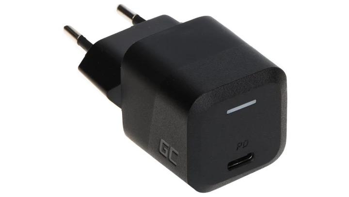 Green Cell Czarna Ładowarka sieciowa 33W GaN GC PowerGan do Laptopa, MacBooka, Telefonu, Nintendo Switch - USB-C PowerDelivery