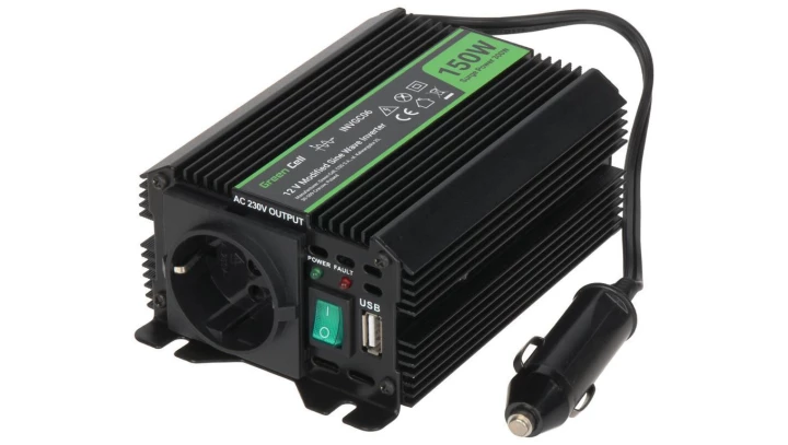 Przetwornica napięcia Inwerter Green Cell PRO 12V na 230V 150W/300W Modyfikowana sinusoida