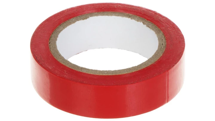 Taśma izolacyjna czerwona PVC 0,13x15x10m NS
