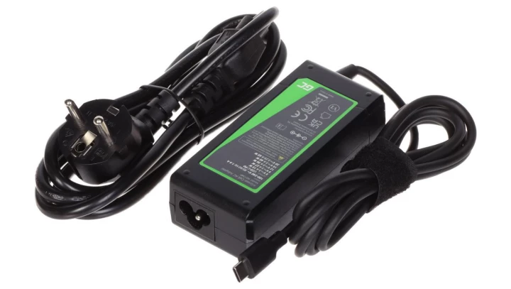 Zasilacz Ładowarka Green Cell USB-C 65W do laptopów, tabletów, telefonów