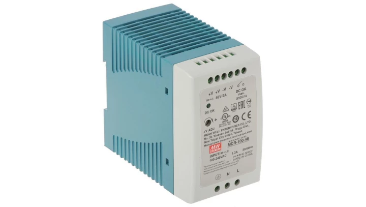Zasilacz impulsowy 48VDC 2A 96W MDR-100-48
