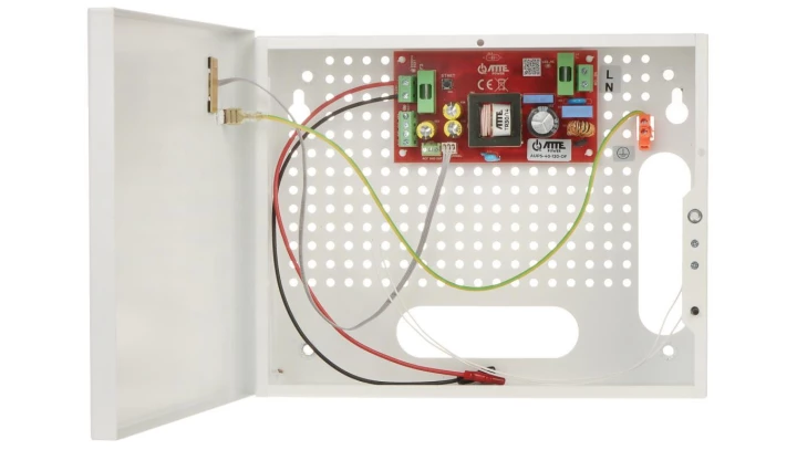 Zasilacz buforowy SMPS 12V 3,5A 40W obudowa wewnętrzna ABOX-E (1x AKU 7Ah)