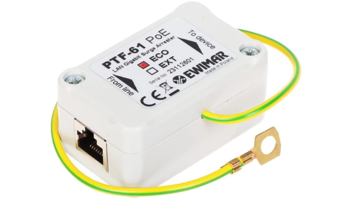 Ogranicznik przepięć gigabitowej sieci LAN, PTF-61-ECO