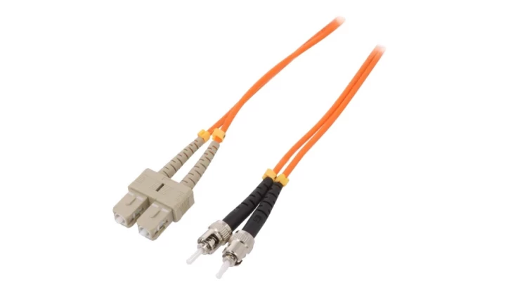 Qoltec Patchcord światłowodowy SC/UPC - ST/UPC Multimode 50/125 OM2 Duplex 1m