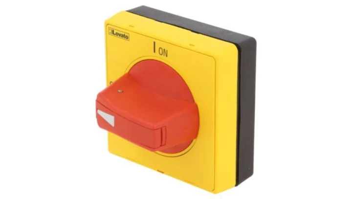 Pokrętło wystające żółto/czerwone do GA..A, GA..C i GA..D montaż śrubowy GAX62