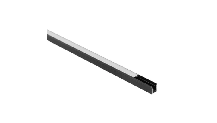 Profil NW01 natynkowy czarny + klosz mleczny 1m