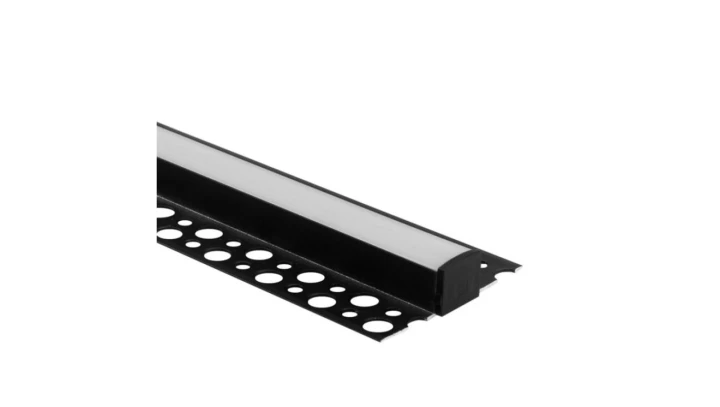 Profil GN01 natynkowy czarny + klosz mleczny 1m