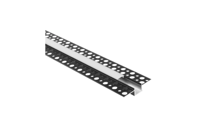 Profil GP01 podtynkowy czarny + klosz mrożony 1m