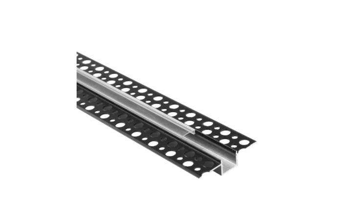 Profil GP01 podtynkowy czarny + klosz transp. 1m