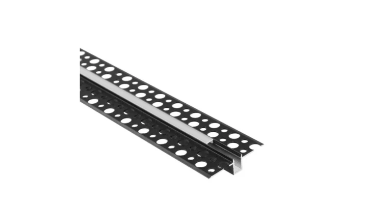 Profil GPW01 podtynkowy czarny + klosz mrożony 1m