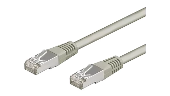 Kabel krosowy patchcord SF/UTP kat.5e CCA szary 7,5m 50148