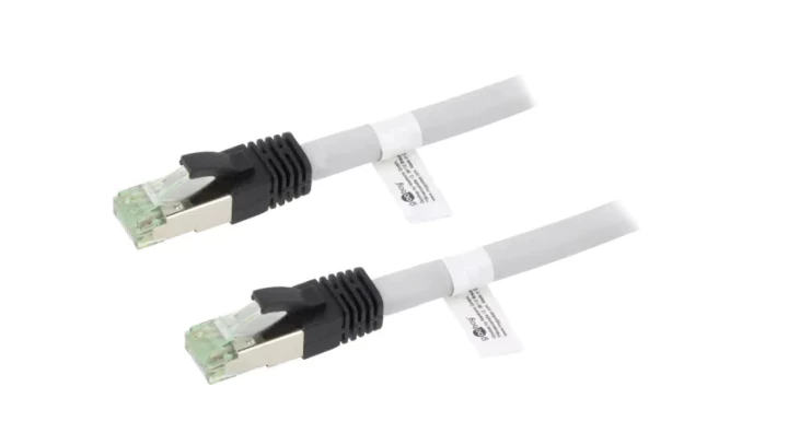 Kabel krosowy patchcord S/FTP (PiMF) kat.8.1 LSZH szary 2m 55137