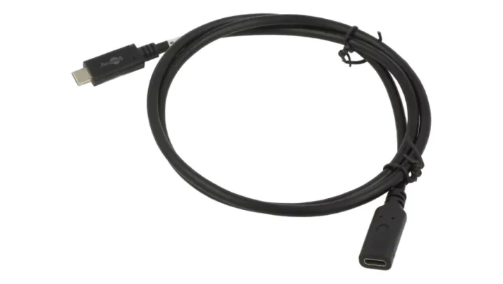 Przedłużacz USB-C™ USB 3.2 generacja 2, 1 m, czarny, 61038
